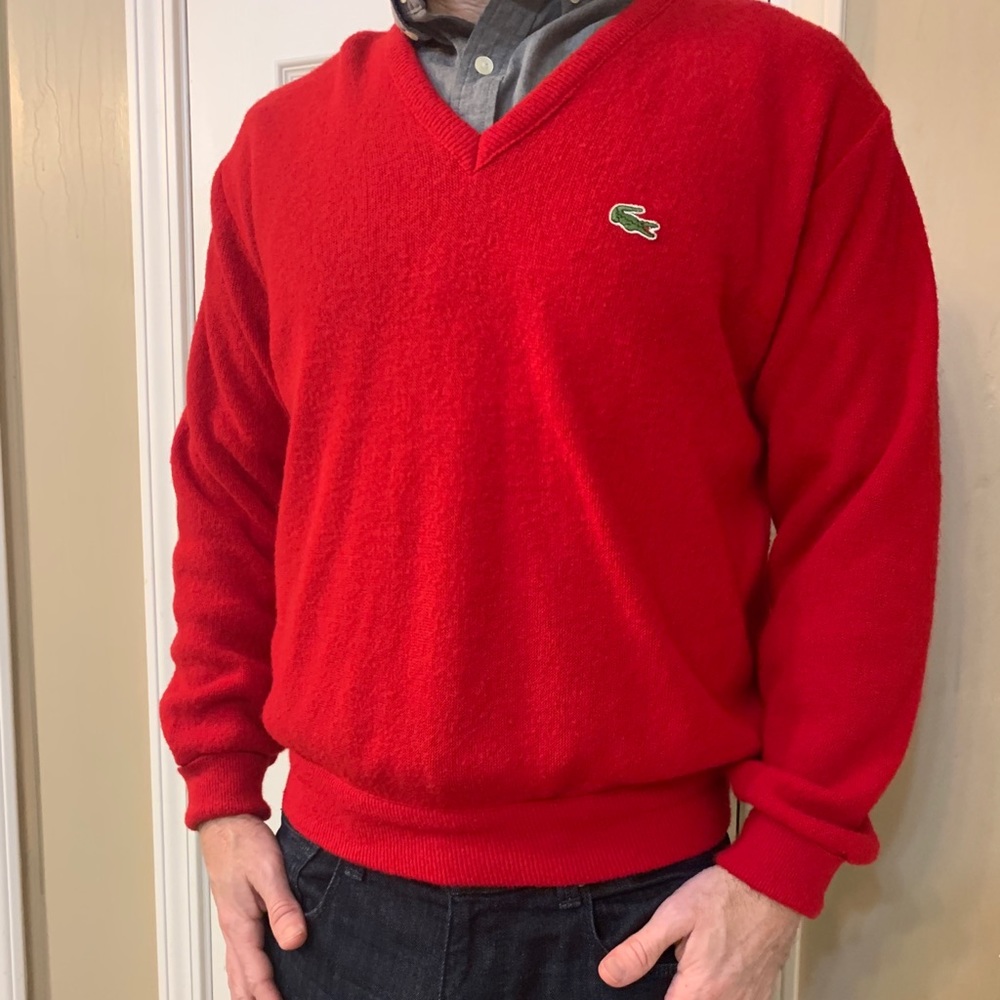 Red vintage Lacoste/Izod sweater